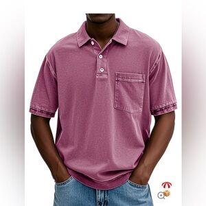 Men’s Distressed Soft Polo Shirt
